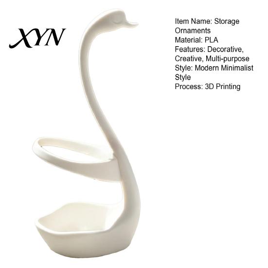 Moisture Resistant Storage Box 3D Printed Elegant Swan Rack with Ventilation And Draining Base, Compact Multi-use Organizer Multi-Purpose Toothbrush