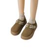 Retro versatile new autumn and winter muffin thick sole heightened non-slip one-pedal casual single shoes