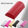 Heart Plaid Nail Art Hand Rest - Leather Semicircle Detachable Pad