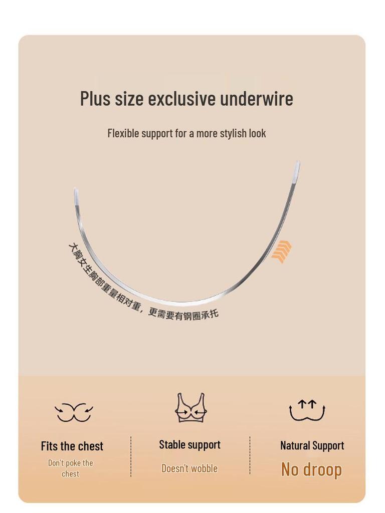 Europejski i Amerykański Biustonosz Minimalizujący i Zapobiegający Opadaniu dla Dużych Rozmiarów - Oddychający, Duży Koszyk