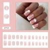 French Edge False Nails White Flowers Press on Nails New Nail Tips  Women Girls