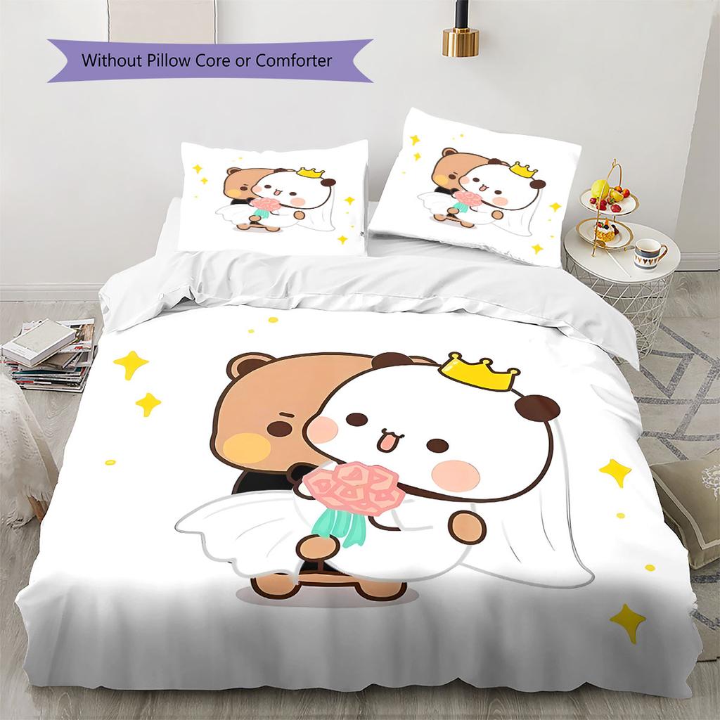 Bubu Dudu Pattern Bedding,Quilt Set Quilt Cover Pillowcase Home Birthday Gift(1 * Duvet Cover + 2 * Pillowcase, Without Core)