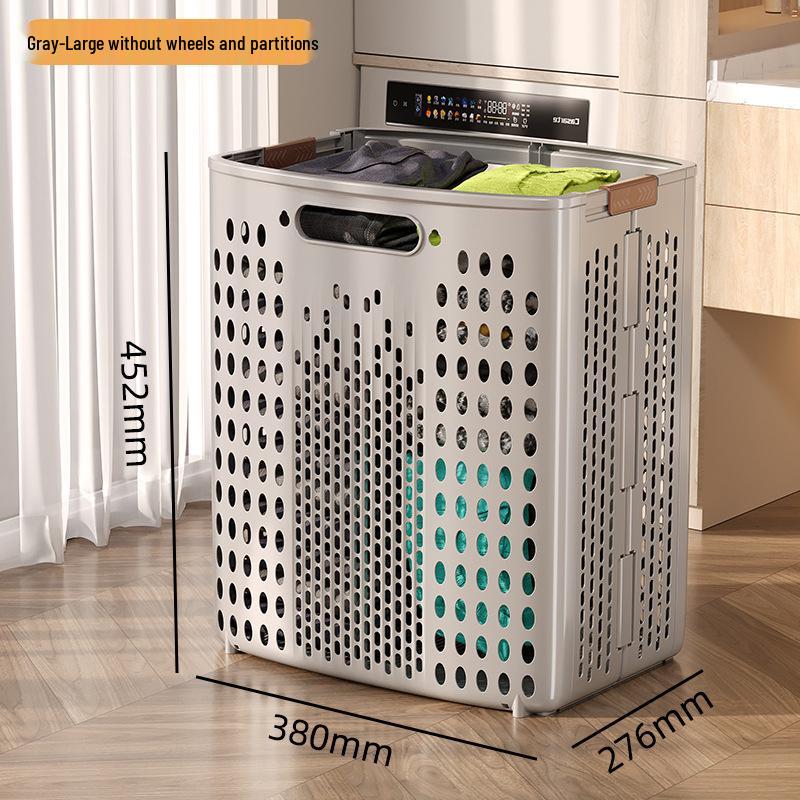 Extra Large Foldable Laundry Basket with Wheels - High Capacity, Movable & Durable