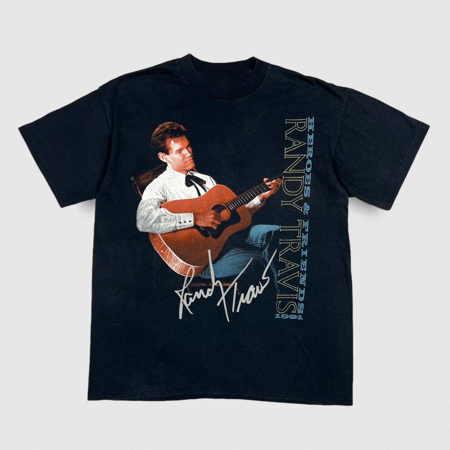 Randy Travis Live In Concert Cotton Black Full Size Men Women Tee Shirt AG247 S разноцветный