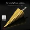 Hex Shank Step Drill Bit Set: Twist Bit Hole Opener (4-32, 4-20, 4-12) with Black and Blue Cloth Bag