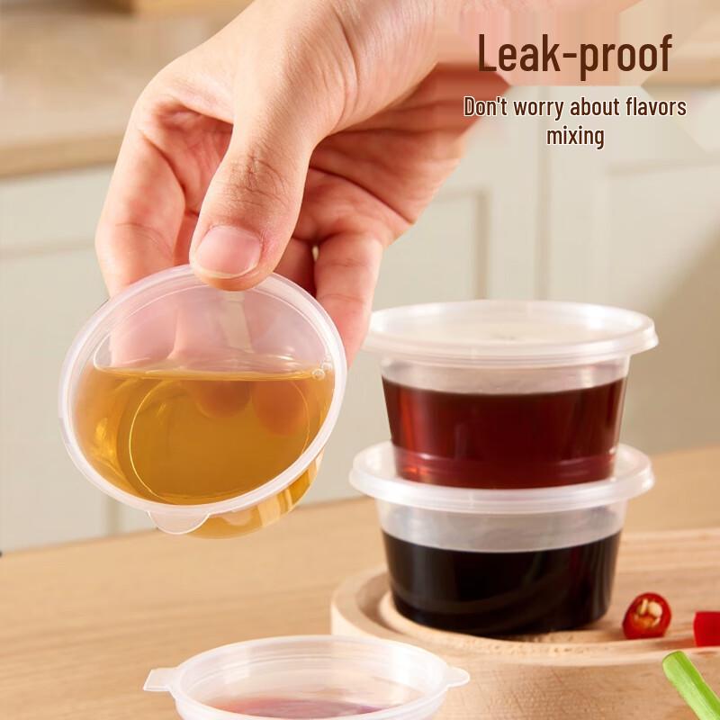 Disposable Sauce & Condiment Containers with Lids
