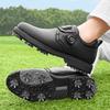 Men Golf Shoes Outdoor Spiked Sports Upper Stable Anti Slip Sole For Golf Training Outdoor All Season Daily Outdoor Casual