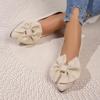Sneakers new shallow mouth pointed head flat bottom low-top shoes women's flat heel bow breathable shoes