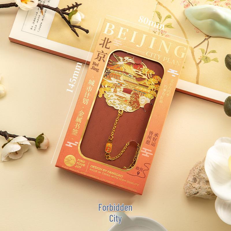 Exquisite Brass Bookmarks: Classical Chinese Style Souvenirs from Beijing's Palace Museum