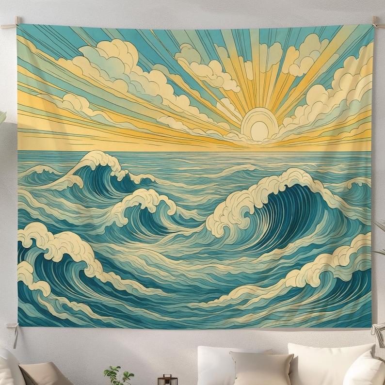 Wave Wallpaper tapestry 75x100 чёрный