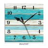 Silent Wooden Decorative Square Wall Clock Battery Operated Wall Clocks Rustic Style Home Decoration Square Wall Clock