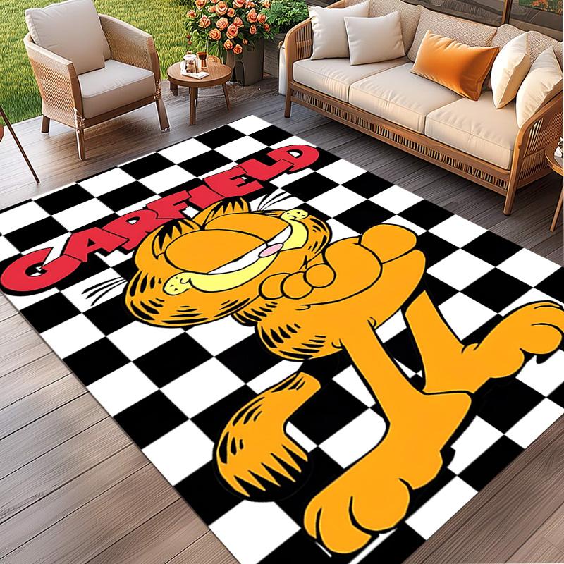 Garfield Print Rug, Washable Floor Carpet, For Entryway Dorm Laundry Room Office Study, Home Decor Birthday Christmas Gift