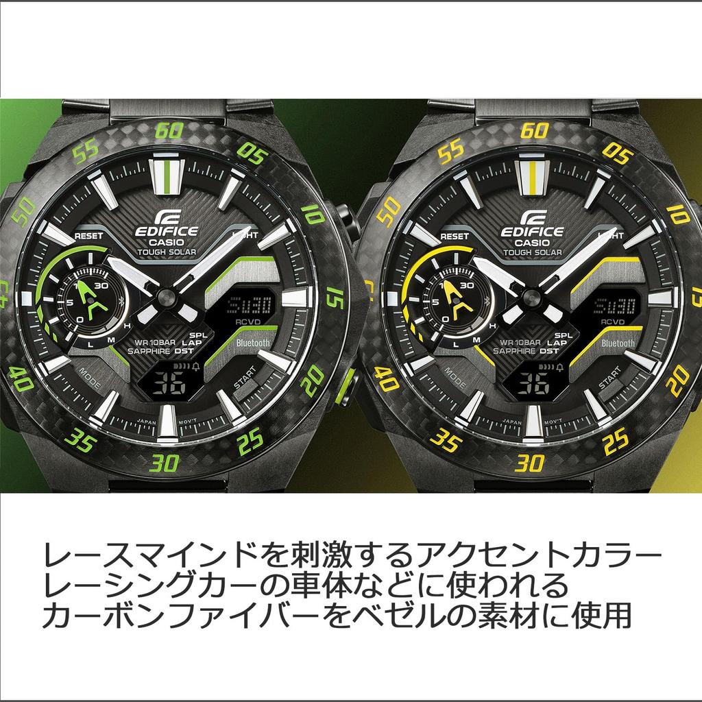 Casio Edifice Watch (Official Japanese Model) WINDFLOW Bluetooth Solar Sapphire Crystal ECB-2200YRC-1A9JF Men's Black