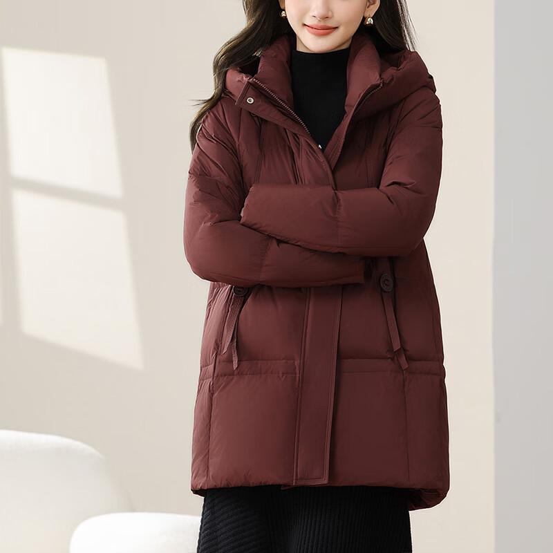 Yalu RS Women's Winter Stand-Collar Hooded Down Jacket