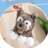 Fluffy Sitting Little Wolf Dog Plush Toys Soft Lovely Companion Pets  Children Birthday Gift