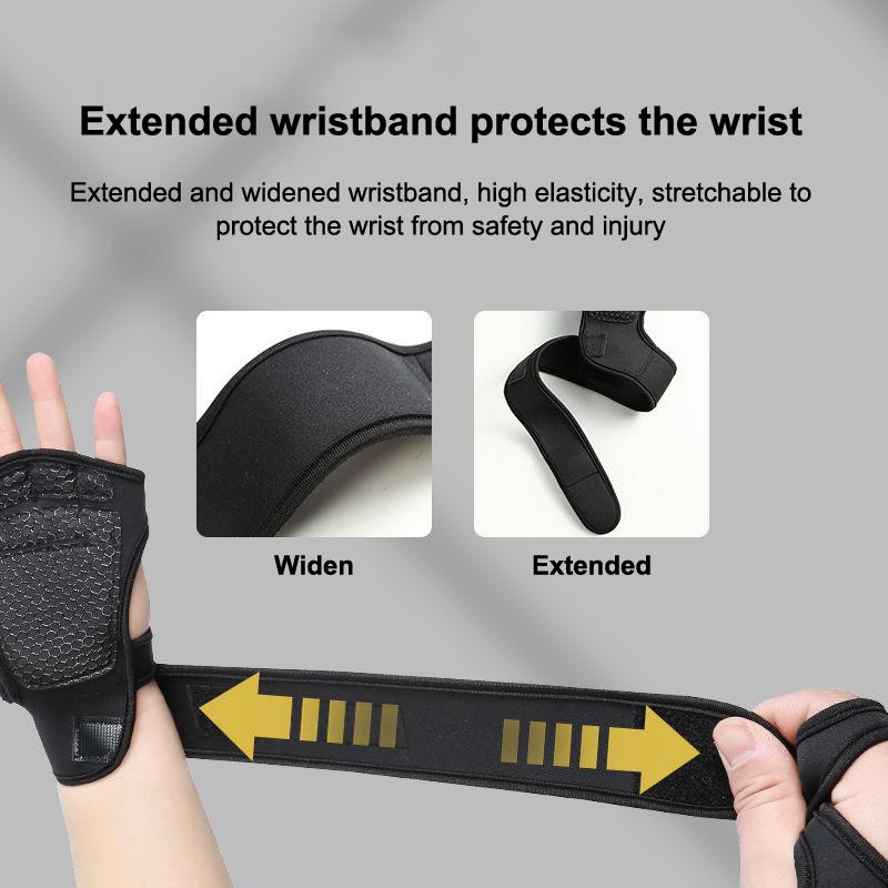 1 Pair Weightlifting Training Gloves For Men Women Fitness Sports Body Building Gymnastics Gym Hand Wrist Palm Protector Gloves