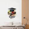 Congrats Grad Sign for Backdrop Class of 2026 Graduation Congratulation Wall Decals for Grad Party Decorations Photo Props