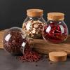 1/3pc Storage Containers 500ML Cork Glass Tea Jar With Cork Stopper Round Sealed Food Storage Jar Kitchen Organizers