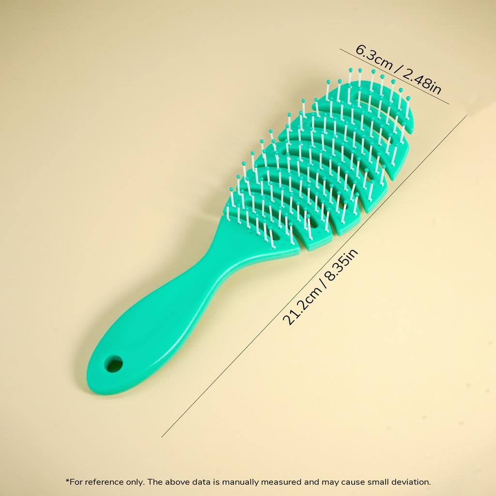 Teal Plastic Hair Brush with Soft Bristles for Gentle Detangling and Styling Ideal for All Hair Types Daily Use