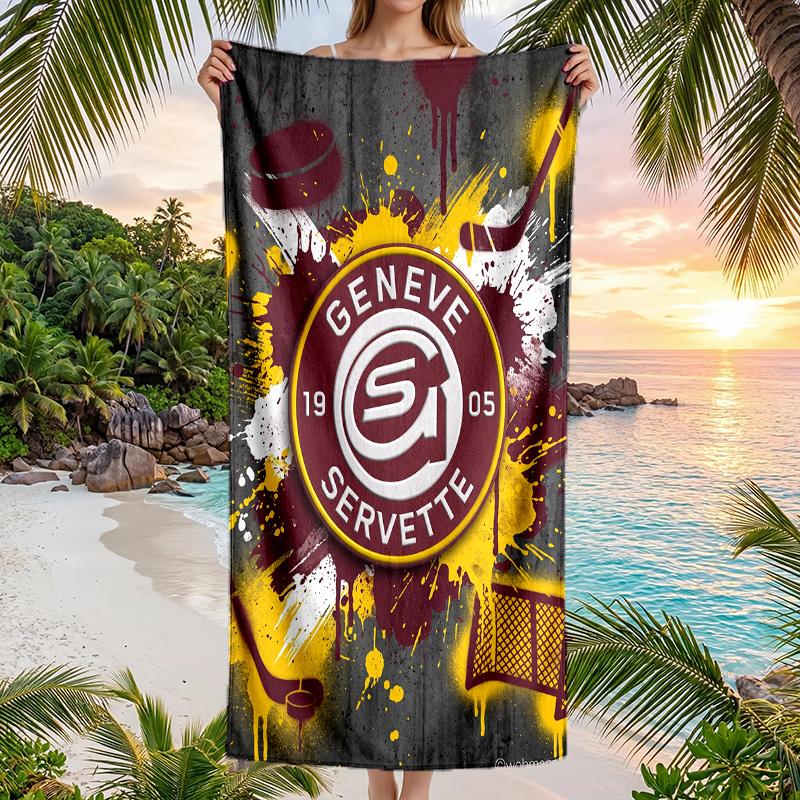 Servette FC stampa Asciugamano da Spiaggia Quick Dry Microfibra Assorbente Portatile da Viaggio Asciugamano per Nuoto