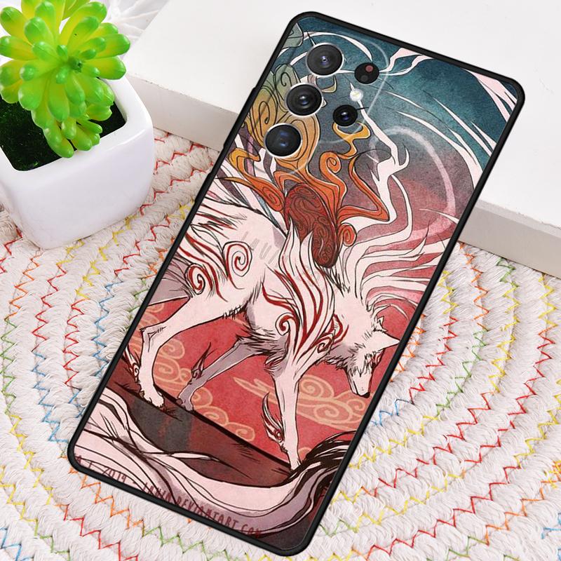 Japanese Style Anime Fox Silicone Phone Case For Samsung Galaxy Note 10 Pro S26 S25 S24 S23 S22 S21 Plus S25Ultra Capa Cover