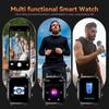 Smartwatch, QTLLBT, Outdoor-Sportuhr, unterstützt kabellose Anrufe, Fernfotoaufnahme und Musiksteuerung, überwacht über 100 Sportmodi, Herrengeschenk