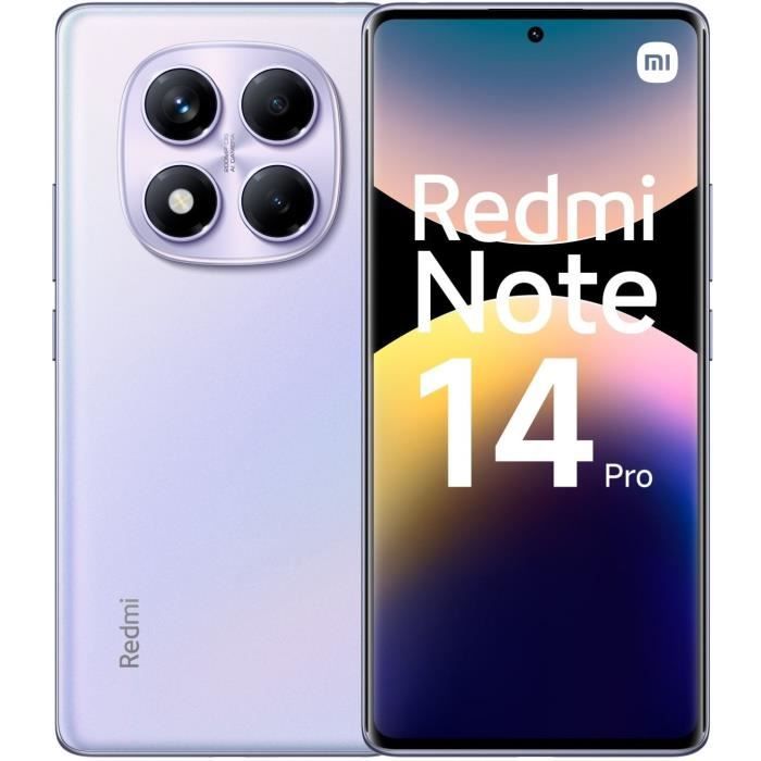 Xiaomi Redmi Note 14 Pro 4G Smartphone de 8 Go + 256 Go - Violet - EU Version