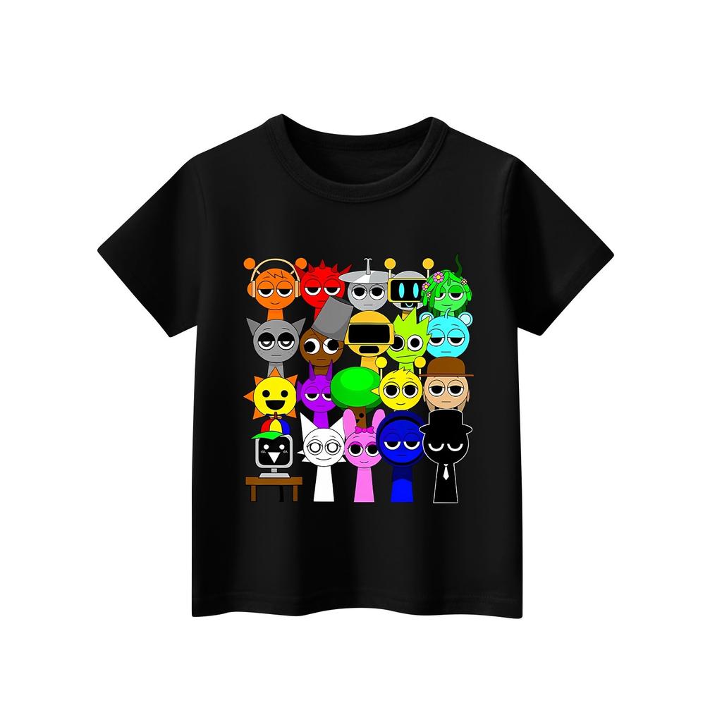 Kinder Kurzarm Tops Casual Print T Shirt Rundhals Pullover Bluse