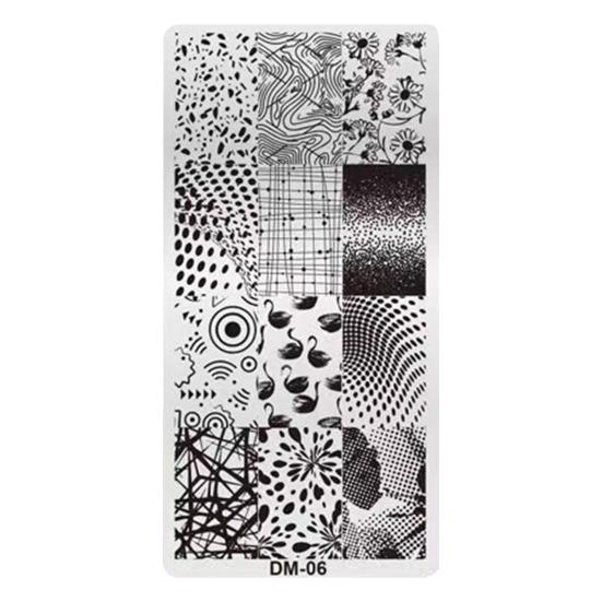 Nagelabdruck-Schablone, nützlich, wiederverwendbar, Edelstahl, zartes Muster, zum Selbermachen für Mädchen