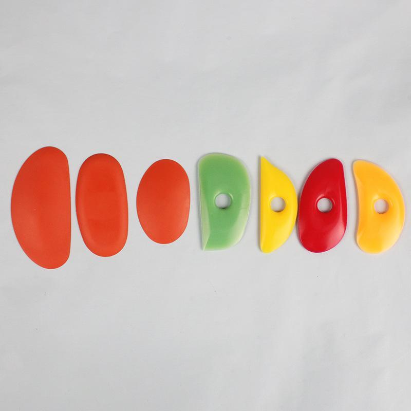 Kitchen Soft Rubber Ceramic Scraper Tool 3-10Pcs Solid Color Flexible Non-Stick for Pastry Dough Cake Icing Smoothing