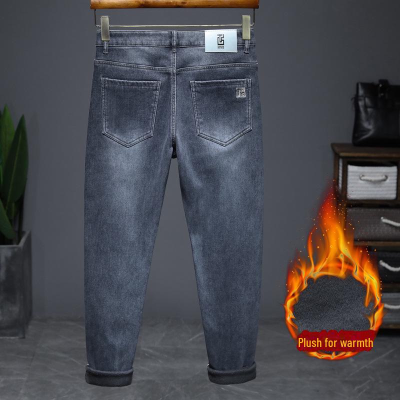 

Мужские облегающие джинсы из бархата, плотные и теплые, прямого кроя, универсальные модные брюки для осени и зимы. 34 (27) 160 lbs