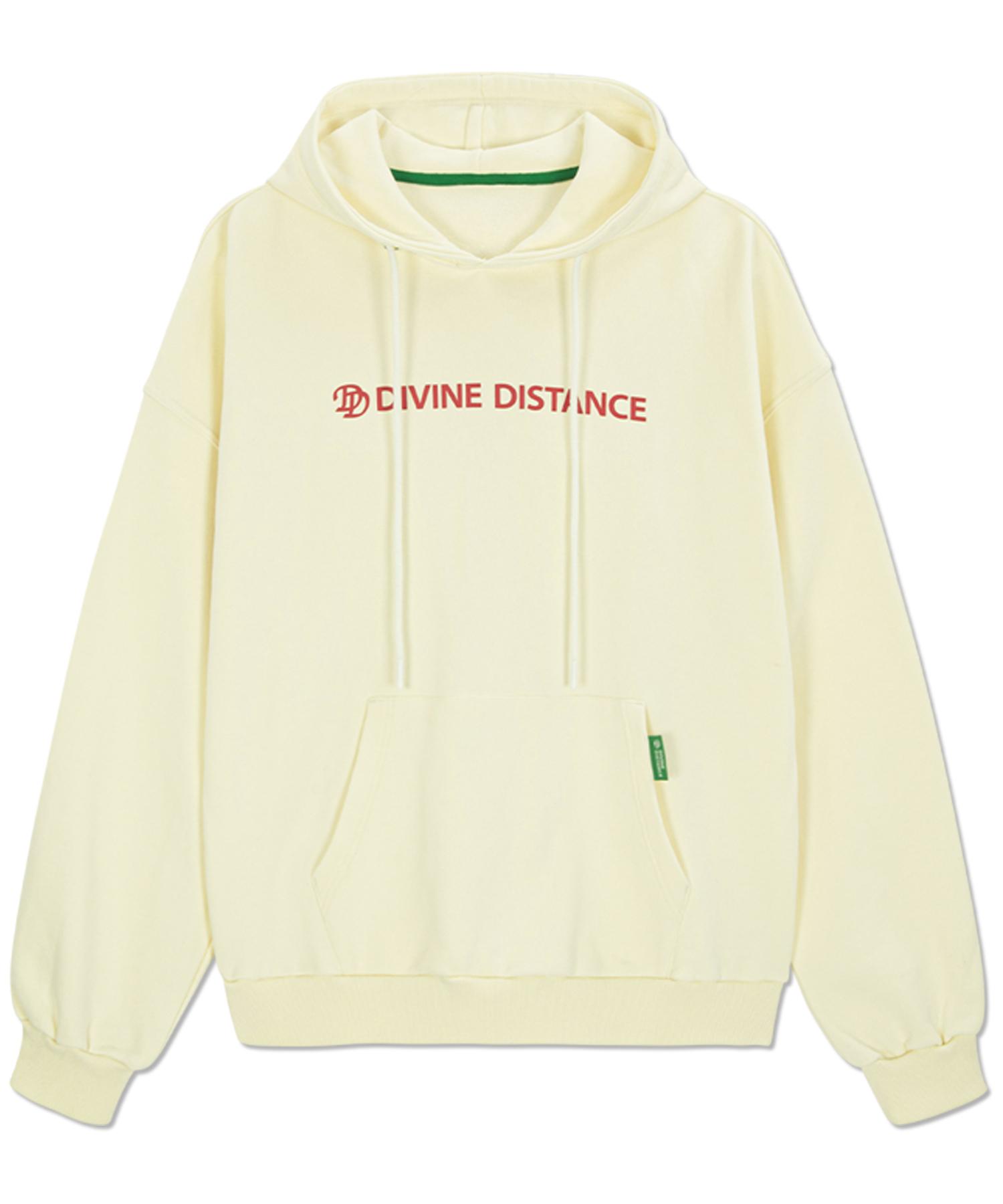 Divine Distance Signature Lettering Hoodie [Cream] L