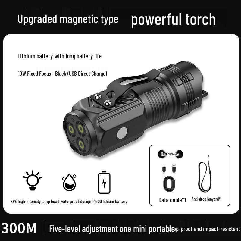 Rechargeable High-Power Mini Flashlight: Super Bright, Long Battery Life, Durable Xenon LED for Home & Outdoor Use
