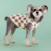 Popular Warm Checkered Fleece Dog Sweater - Comfortable, Thickened, Close-Fitting Vest for Spring, Autumn, and Winter.