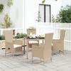 Vidaxl 5-Cz. Gartenmöbel-Set mit Kissen, Beige, Polyrattan
