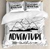 Copripiumino Avventura Copripiumino Leggero con 2 Federe Ispirazione Avventura Montagna Oceano Set Biancheria da Letto Senza Piumino