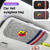 Para Abarth Punto 125 500 595 695 OT2000 Porta-óculos de sol para carro Bolsa organizadora de óculos de sol para carro Suporte para óculos Clipe de armazenamento de óculos