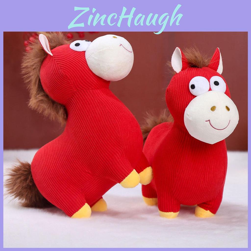 Zodiac Year Of The Horse Plush Toy With Short Plush Material For New Year Gift