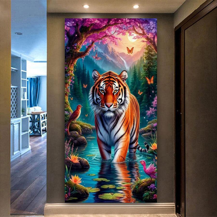 Forest Tiger Large Size Diamond Painting New Collection Wild Animals Diy Full Square Round Drill Rhinestone Embroidery Mosaic Cross Stitch Kits