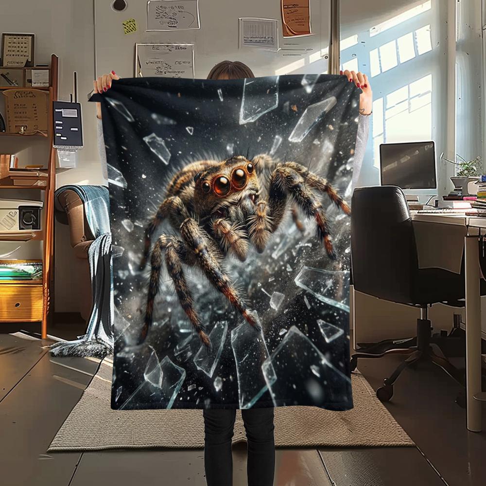 1PC Cute Pets Print Flannel Blanket, High quality All Seasons, Home Decor, Warmth and Comfort, Perfect for Christmas Gifts
