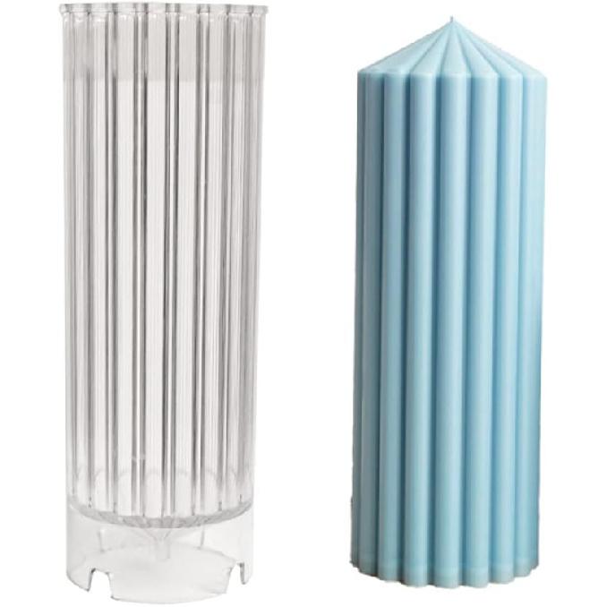 Geometric Shape Plastic Candle Making Mold - Coarse Rack Tip Scented for Paraffin and Carnauba Wax (1)