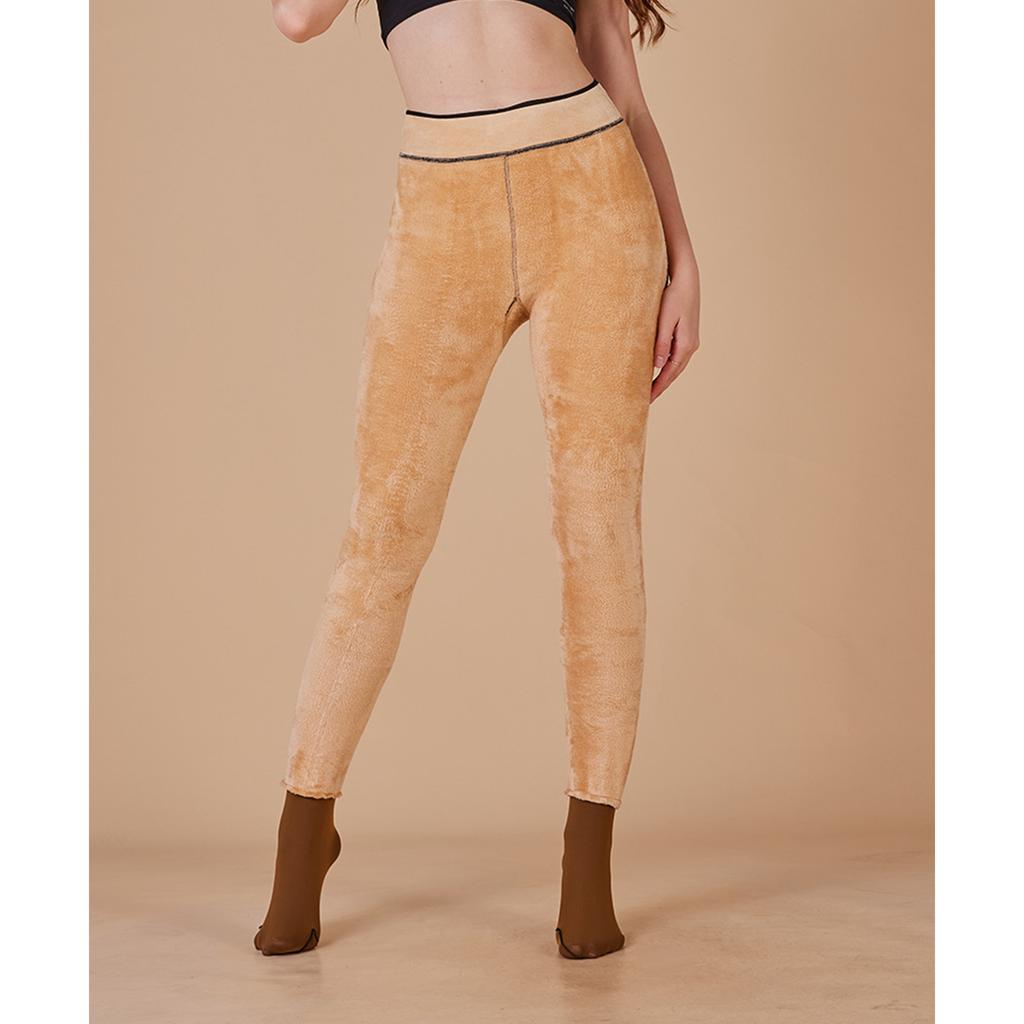 Vysoce kvalitní prodyšné legíny s tlustým fleecem a punčochovými kalhotami, dámské teplé nadměrné jednodílné kalhoty