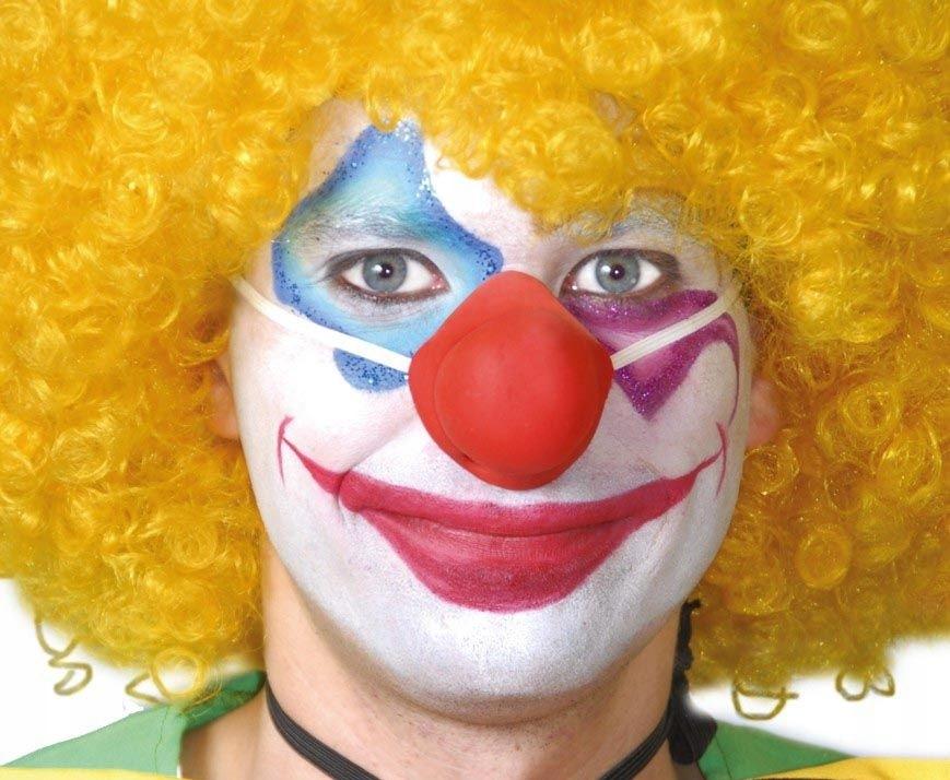 Lateksowy Sztuczny Czerwony Nos Klauna Clown Cyrk Karnawał Halloween Bal
