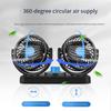 Car Fan 12V Electric Fan Double Head Portable Auto Cooling Fan Big Wind For 12V Car Fan