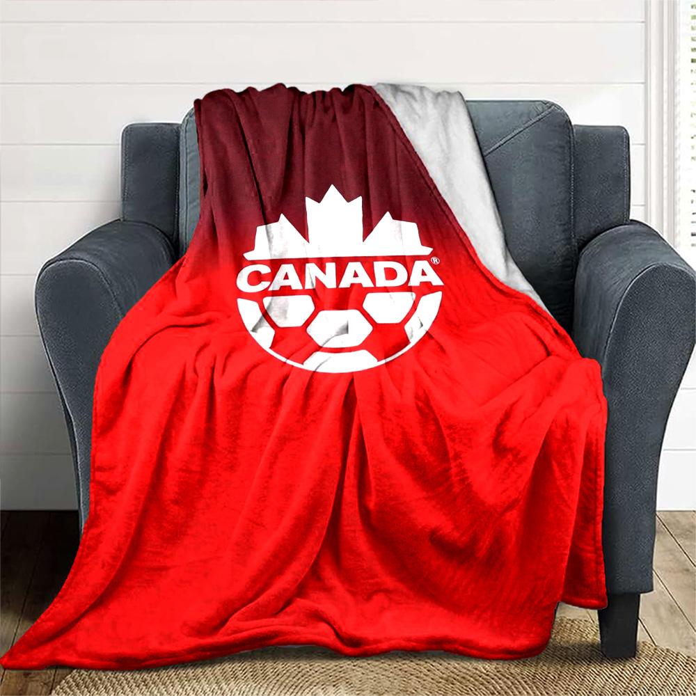 CANADA FC Print Flannel Blanket High Quality Warm Comfortable Cover for All Seasons Perfect for Gifts Home Decor