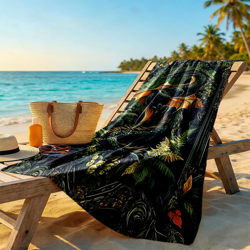 Dragon Beach Towel Soft Durable Quick-Dry Comfortable Lightweight