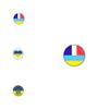 Unisex Ukraine Flag Button Badge For Accessories