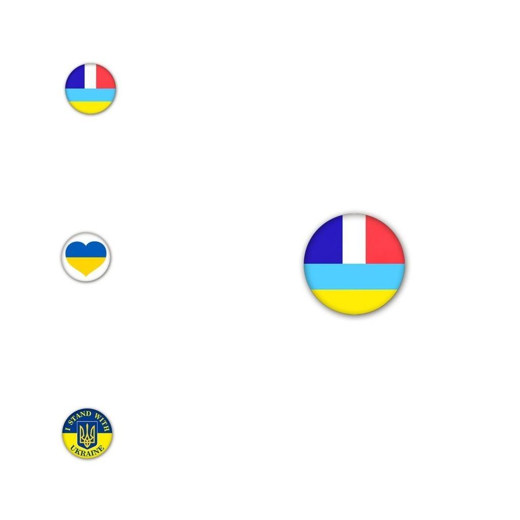 Unisex Ukraine Flag Button Badge For Accessories