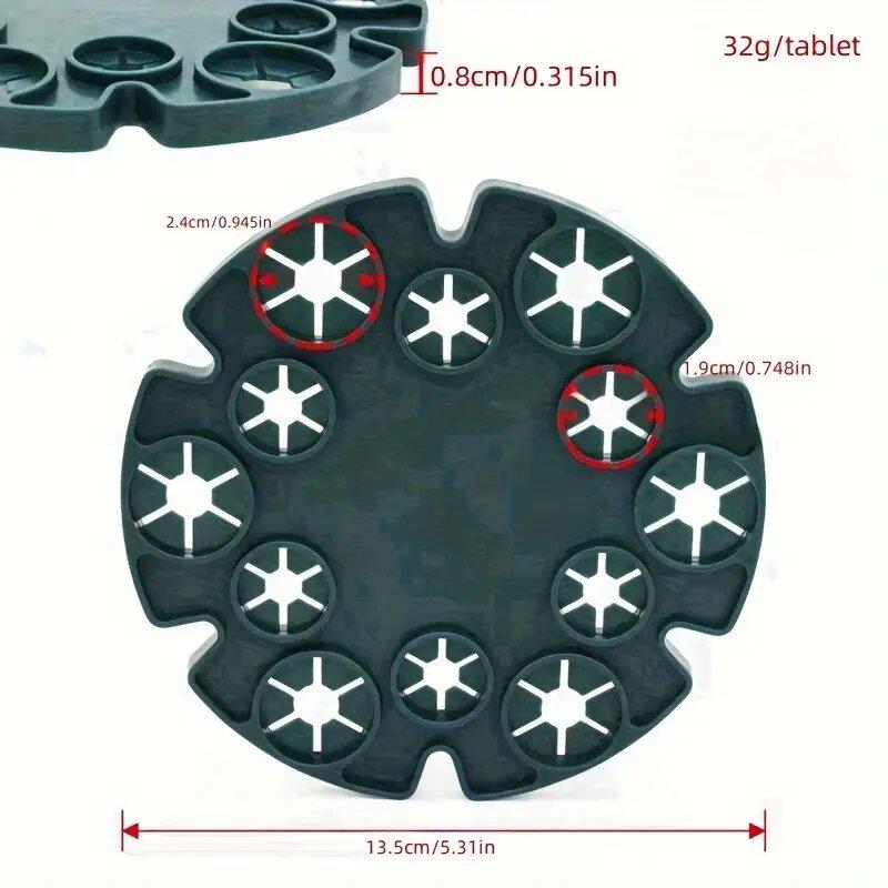 2pcs, Bamboo Tray For Gardens, Plastic-coated Steel Pipe Fixed Bracket For Plant Fixation, Green Bamboo Round Disc Flower Suppor