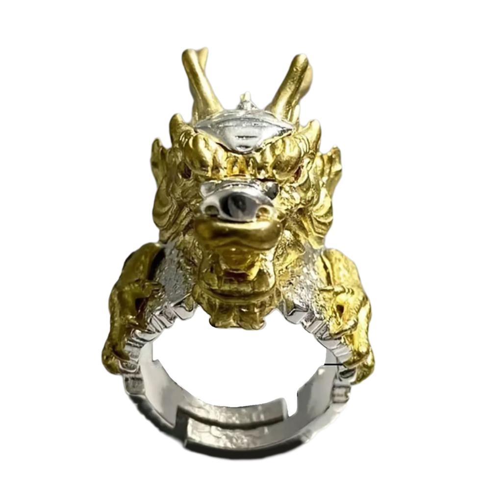 Eye Catching Alloy Dragon Ring Unique Adjustable Open Detail Fashionable Personality Charm Ring for Women Men